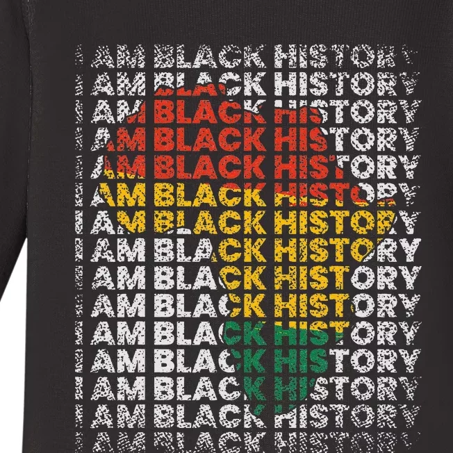 I Am Black History Month African American Baby Long Sleeve Bodysuit