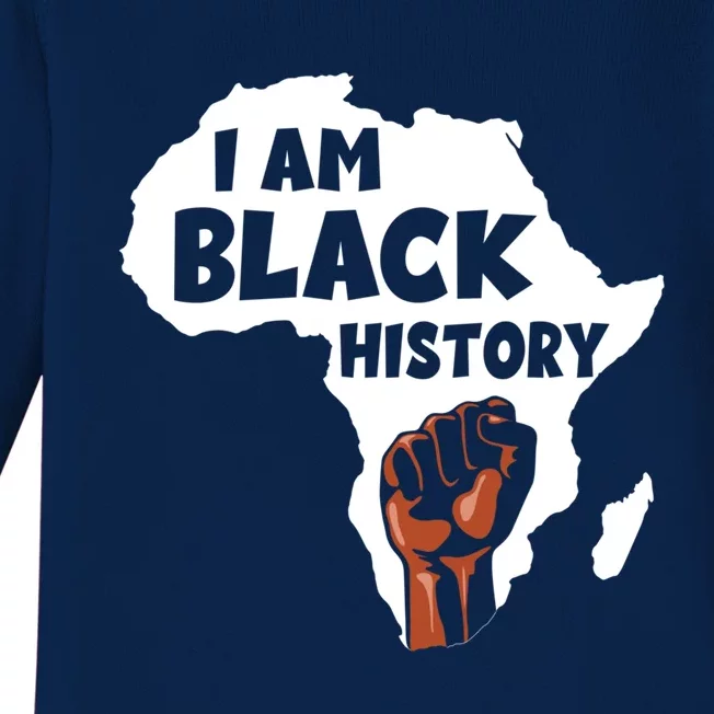 I Am Black History Month Juneteenth African Melanin Blm Gift Baby Long Sleeve Bodysuit