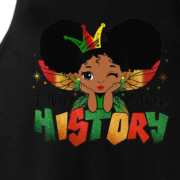 I Am Black History Month African American Queen Ladies Tri-Blend Wicking Tank