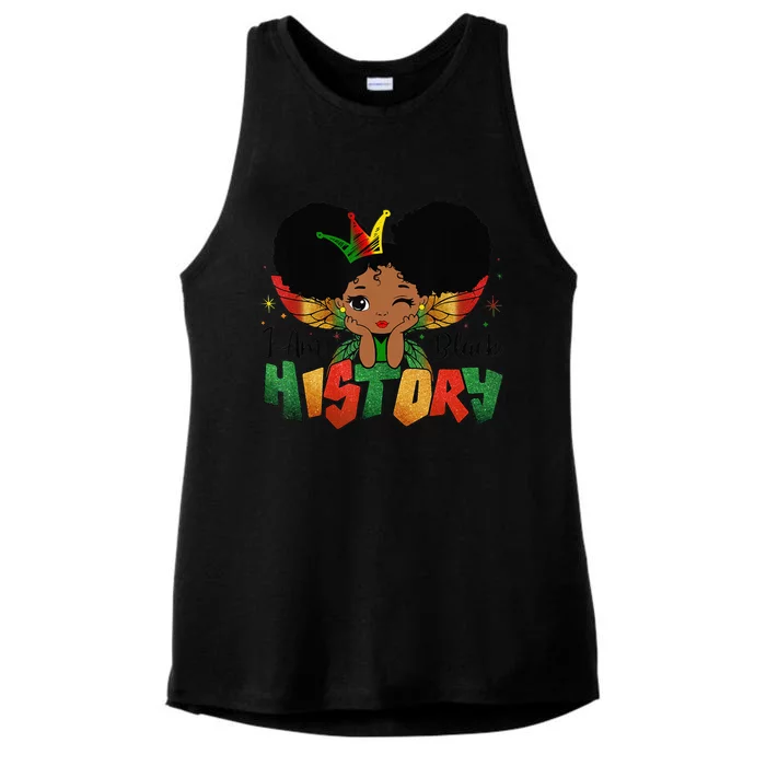 I Am Black History Month African American Queen Ladies Tri-Blend Wicking Tank