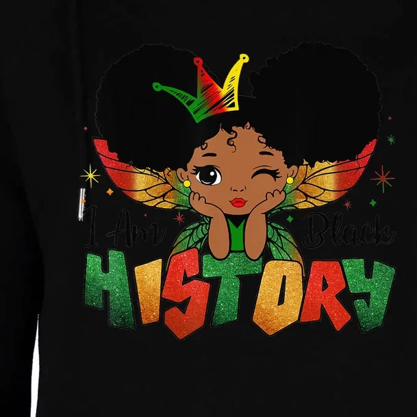 I Am Black History Month African American Queen Womens Funnel Neck Pullover Hood