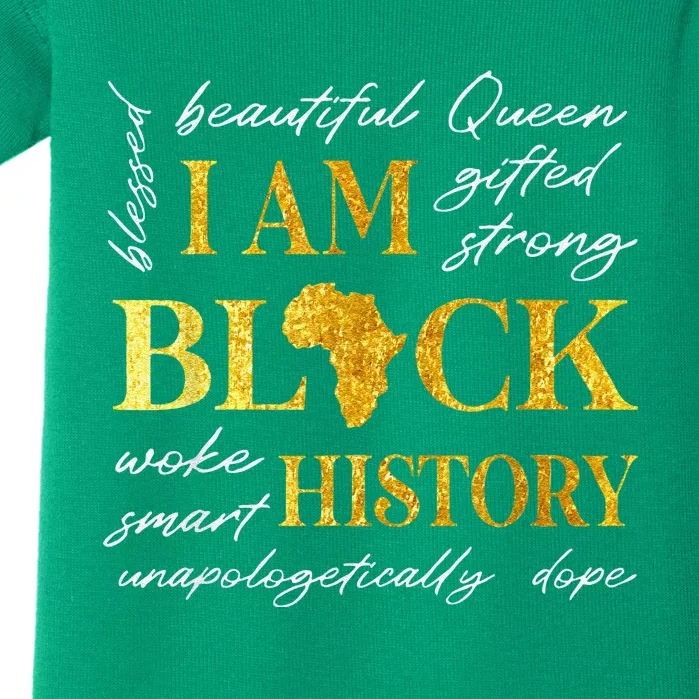 I Am Black History Month African American Baby Bodysuit