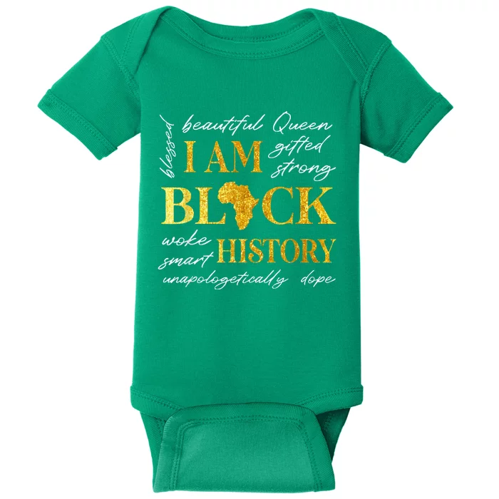 I Am Black History Month African American Baby Bodysuit