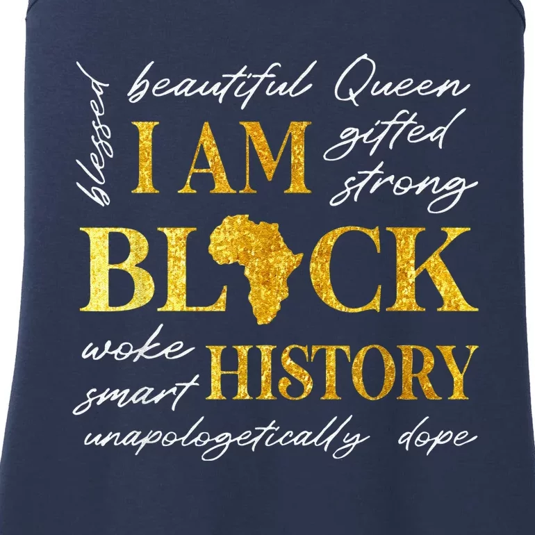 I Am Black History Month African American Ladies Essential Tank