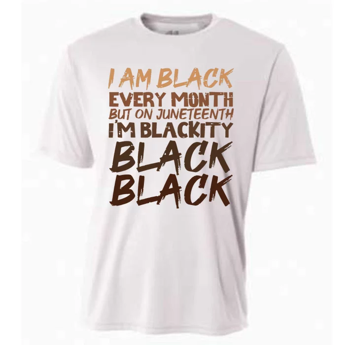 I Am Black Every Month Juneteenth Blackity Women Cooling Performance Crew T-Shirt