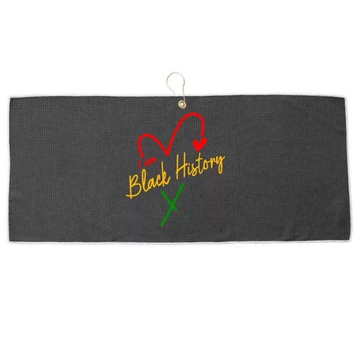 I Am Black History African Civil Rights Juneteenth Large Microfiber Waffle Golf Towel