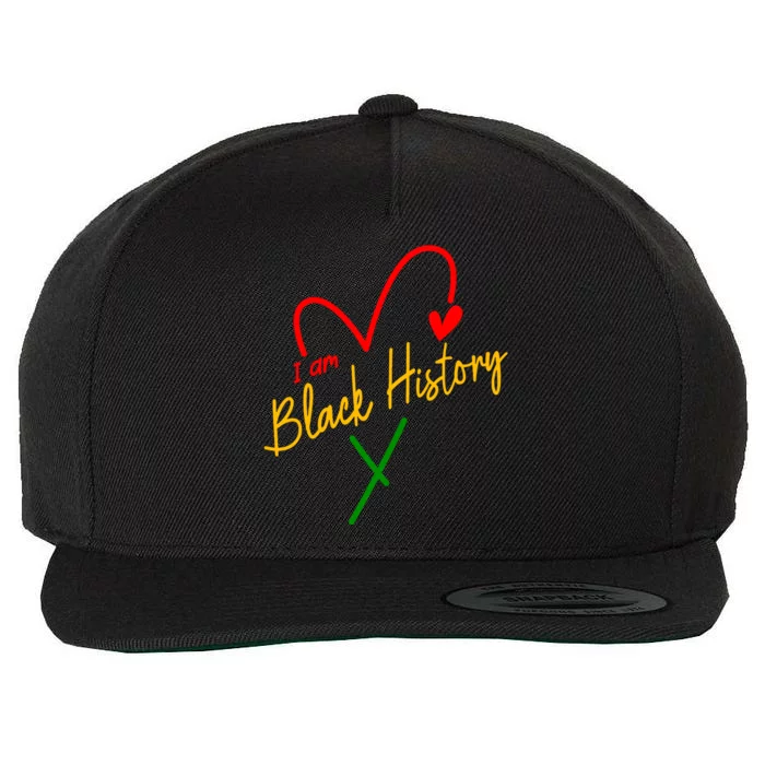 I Am Black History African Civil Rights Juneteenth Wool Snapback Cap