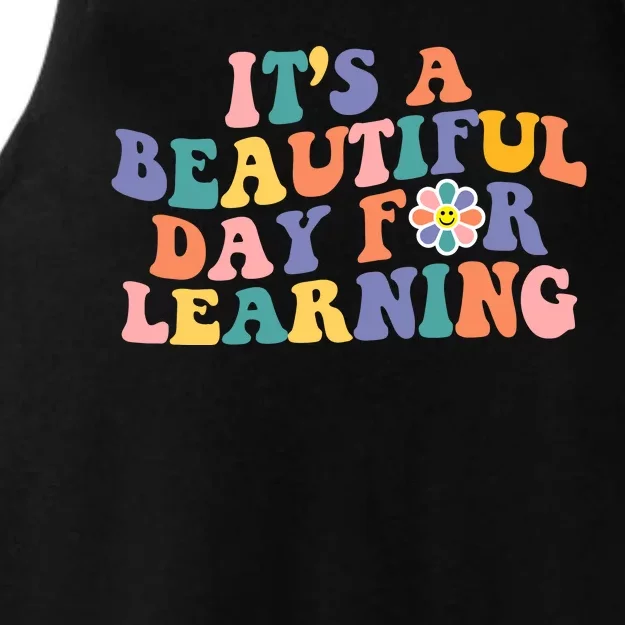 It's A Beautiful Day For Learning Back To School Retro Ladies Tri-Blend Wicking Tank