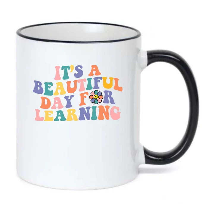 It's A Beautiful Day For Learning Back To School Retro Black Color Changing Mug