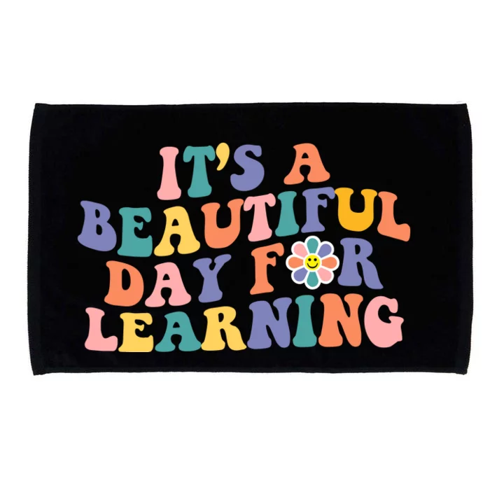 It's A Beautiful Day For Learning Back To School Retro Microfiber Hand Towel