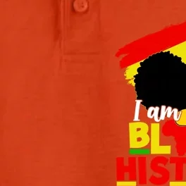 I Am Black History Month Juneteenth Black Melanin Gift Dry Zone Grid Performance Polo