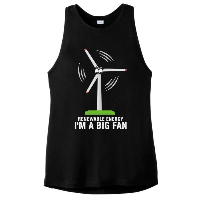 I'm A Big Fan Renewable Energy Wind Mill Earth Day Ladies Tri-Blend Wicking Tank