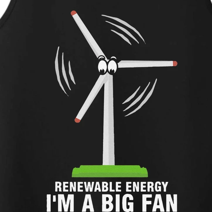 I'm A Big Fan Renewable Energy Wind Mill Earth Day Performance Tank