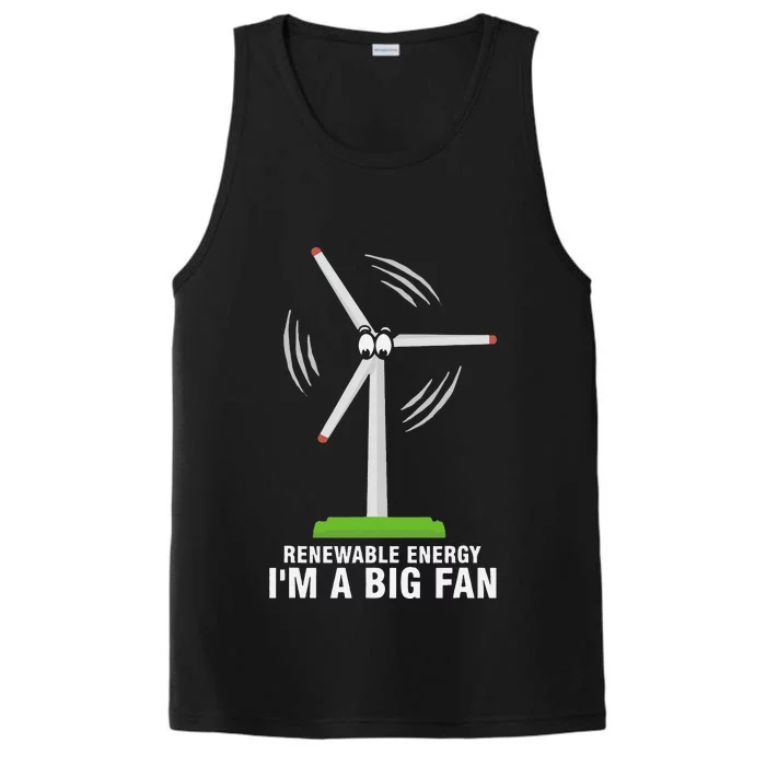 I'm A Big Fan Renewable Energy Wind Mill Earth Day Performance Tank