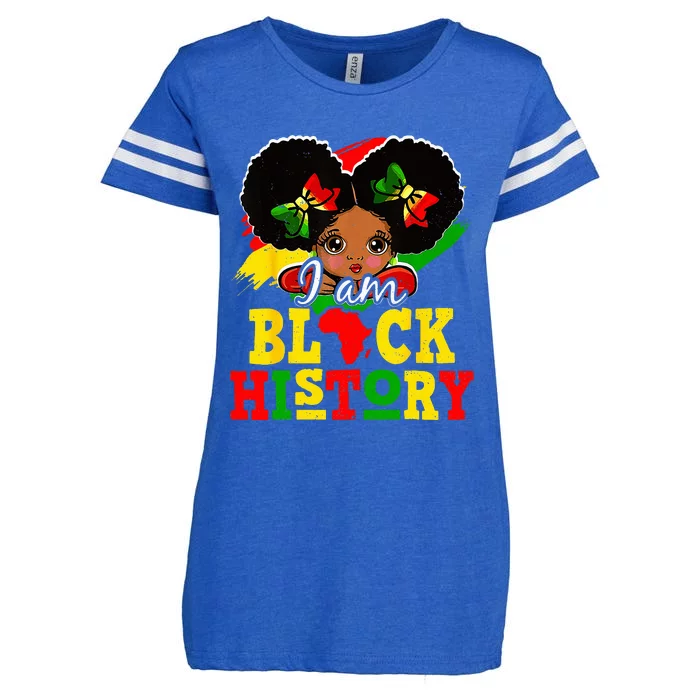 I Am Black History Month African American Enza Ladies Jersey Football T-Shirt