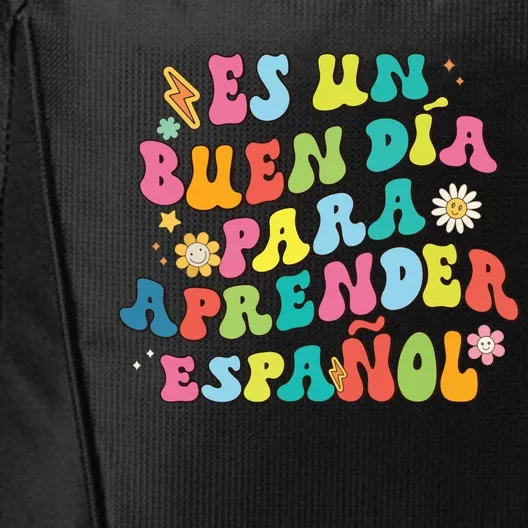 Its A Beautiful Day For Learning Maestra Spanish Teacher City Backpack