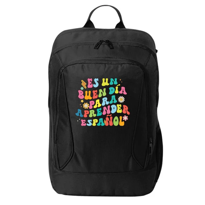 Its A Beautiful Day For Learning Maestra Spanish Teacher City Backpack