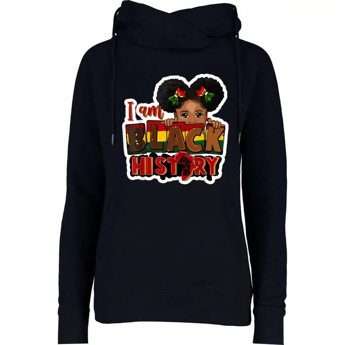 I Am Black History Juneteenth Black Melanin Womens Funnel Neck Pullover Hood