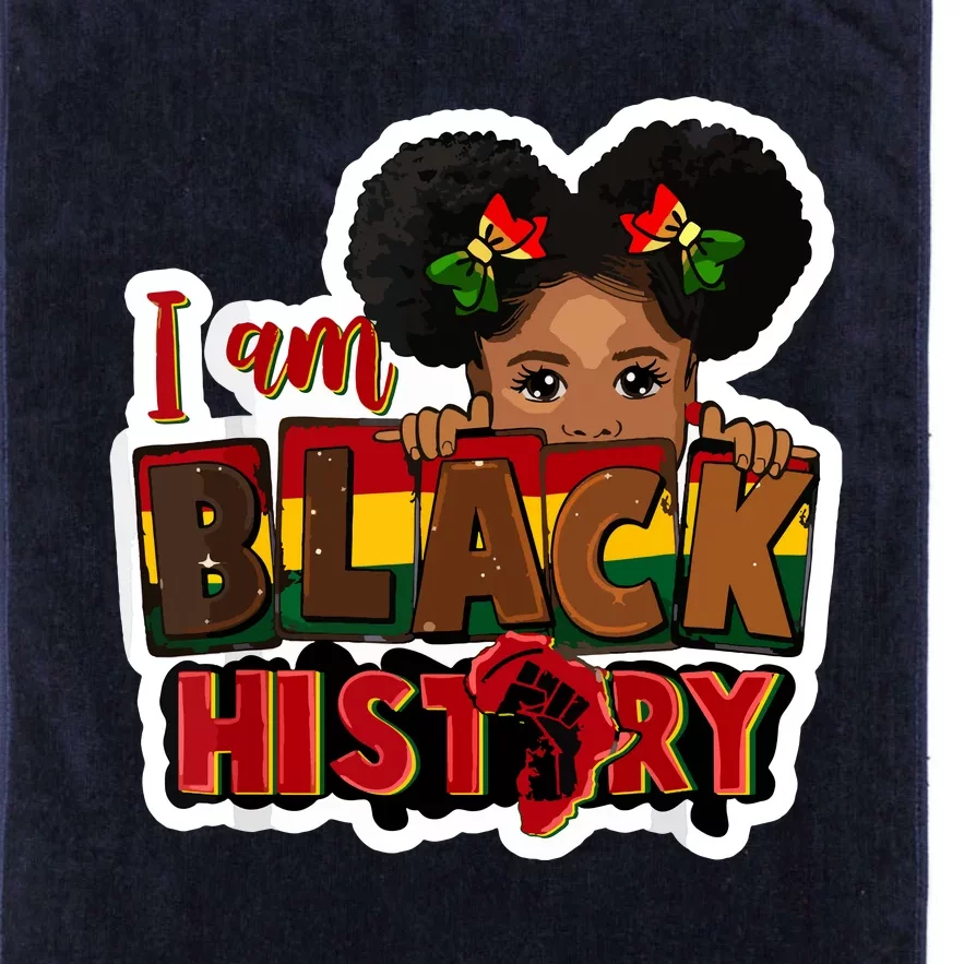 I Am Black History Juneteenth Black Melanin Platinum Collection Golf Towel