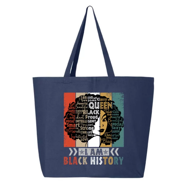 I Am Black History Month Juneteenth Melanin African Gift 25L Jumbo Tote