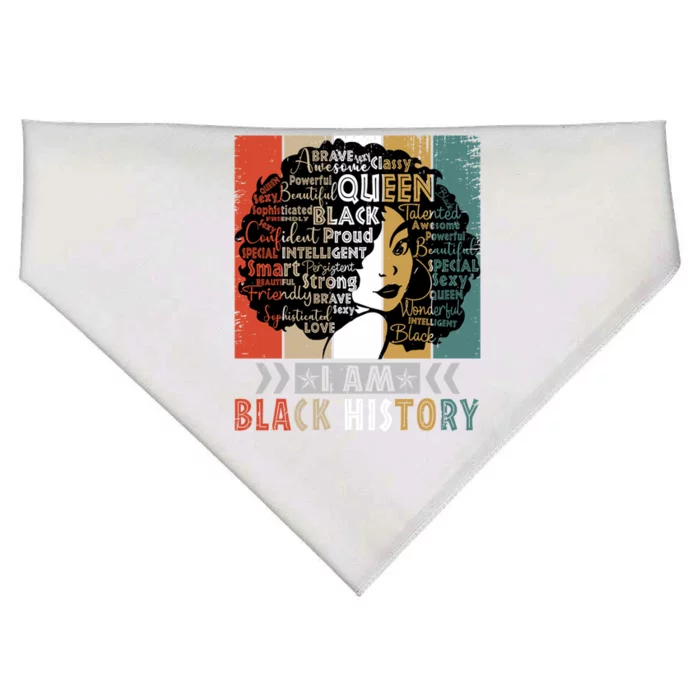 I Am Black History Month Juneteenth Melanin African Gift USA-Made Doggie Bandana