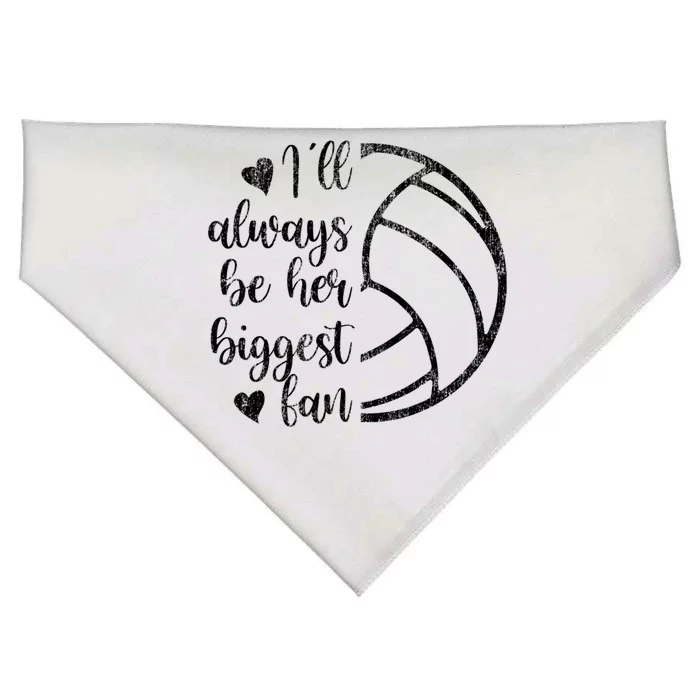 I'll Always Be Her Biggest Fan Volleyball Mom Volleyball Dad Cool Gift USA-Made Doggie Bandana