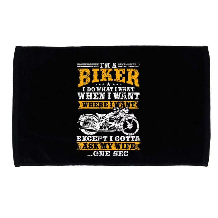 IM A Biker I Do What I Want Funny Biker Microfiber Hand Towel