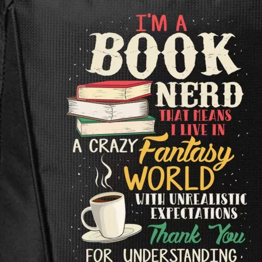 I'm A Book Nerd Gift Book Lover Gift Literature Funny Gift City Backpack