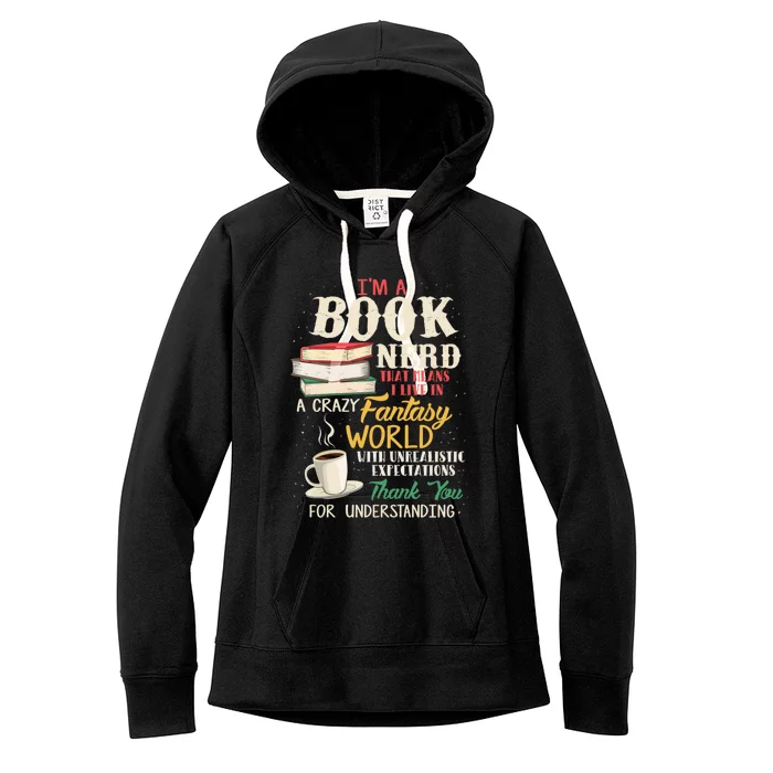 I'm A Book Nerd Gift Book Lover Gift Literature Funny Gift Women's Fleece Hoodie