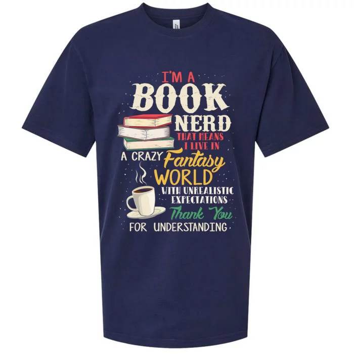 I'm A Book Nerd Gift Book Lover Gift Literature Funny Gift Sueded Cloud Jersey T-Shirt