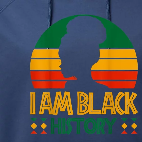 I Am Black History Month African American Performance Fleece Hoodie