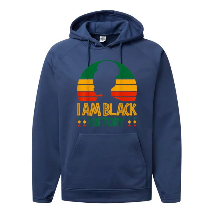 I Am Black History Month African American Performance Fleece Hoodie