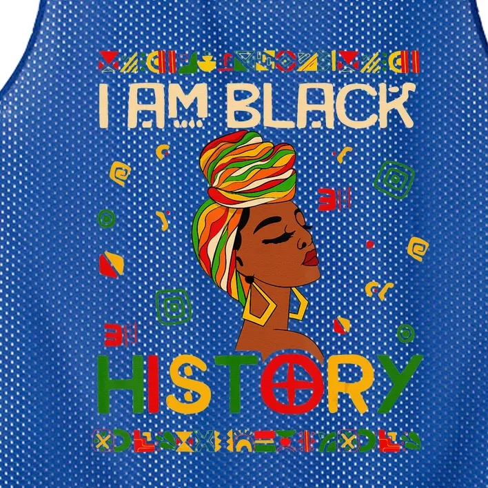 I Am Black African American History Month Mesh Reversible Basketball Jersey Tank