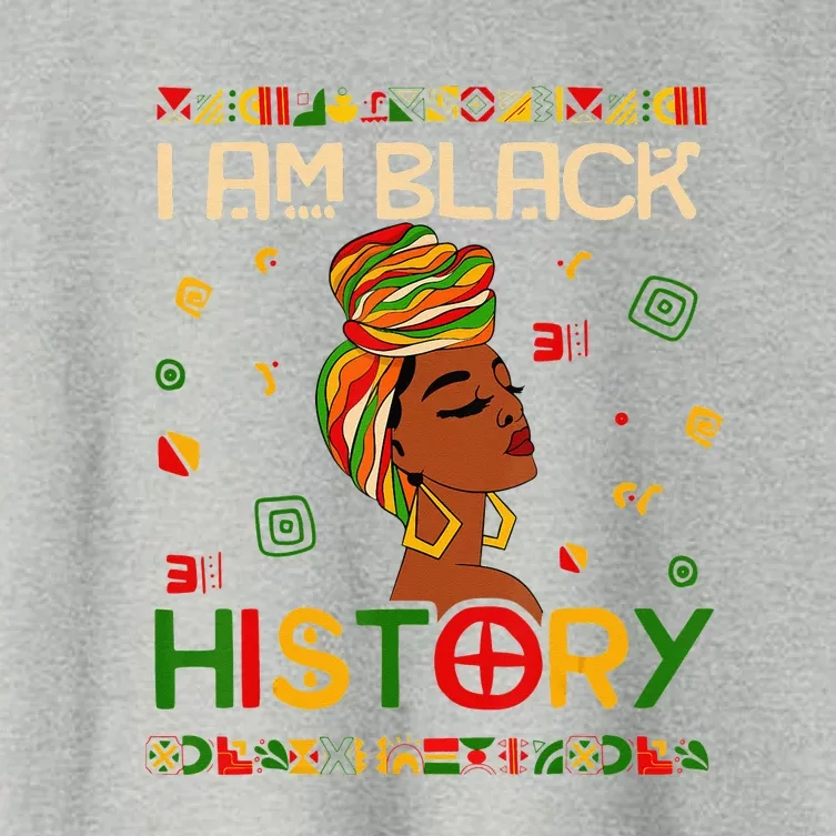 I Am Black African American History Month Women's Crop Top Tee