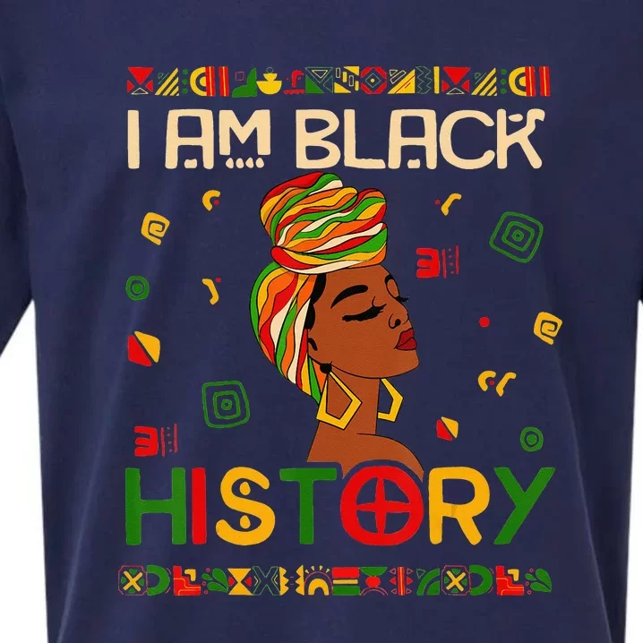 I Am Black African American History Month Sueded Cloud Jersey T-Shirt