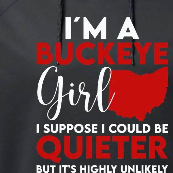 Im A Buckeye Girl Ohio State Performance Fleece Hoodie