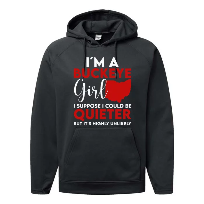 Im A Buckeye Girl Ohio State Performance Fleece Hoodie