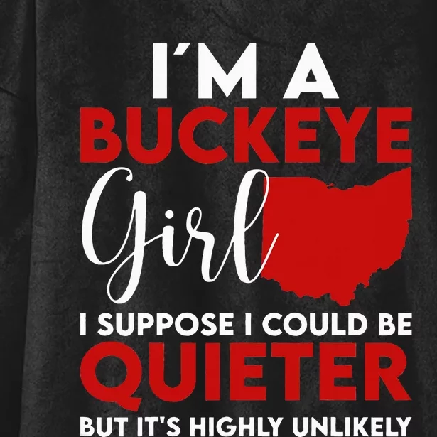 Im A Buckeye Girl Ohio State Hooded Wearable Blanket