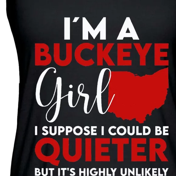 Im A Buckeye Girl Ohio State Ladies Essential Flowy Tank