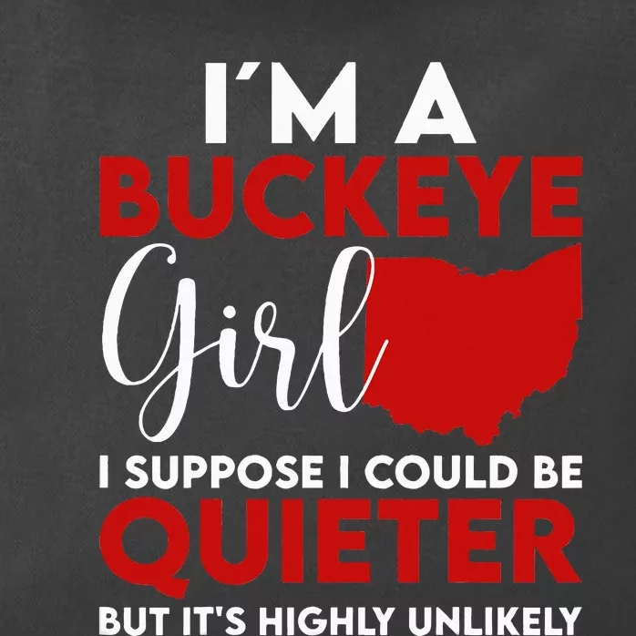 Im A Buckeye Girl Ohio State Zip Tote Bag