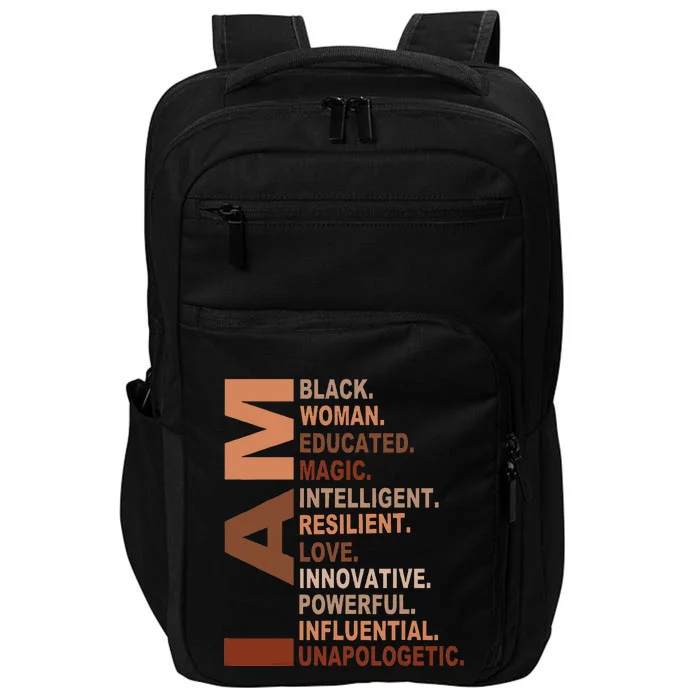 I Am Black Woman Black History Month Unapologetically Impact Tech Backpack