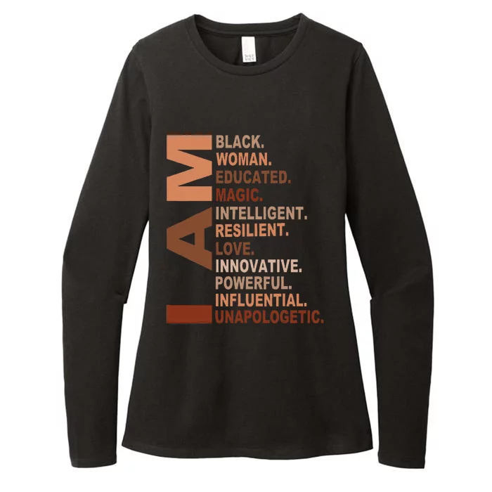 I Am Black Woman Black History Month Unapologetically Womens CVC Long Sleeve Shirt