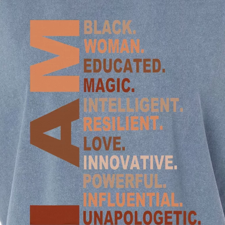 I Am Black Woman Black History Month Unapologetically Garment-Dyed Women's Muscle Tee