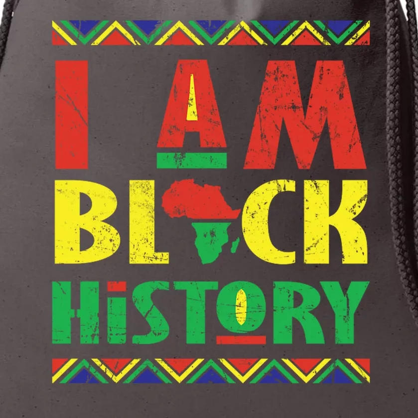 I Am Black History African American Pride Drawstring Bag