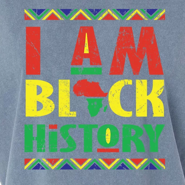 I Am Black History African American Pride Garment-Dyed Women's Muscle Tee