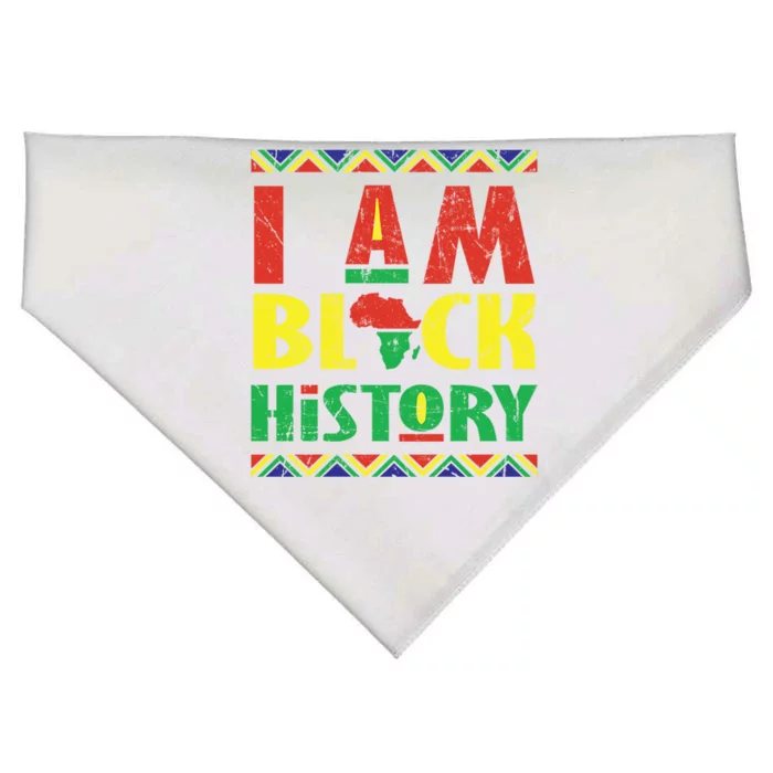 I Am Black History African American Pride USA-Made Doggie Bandana