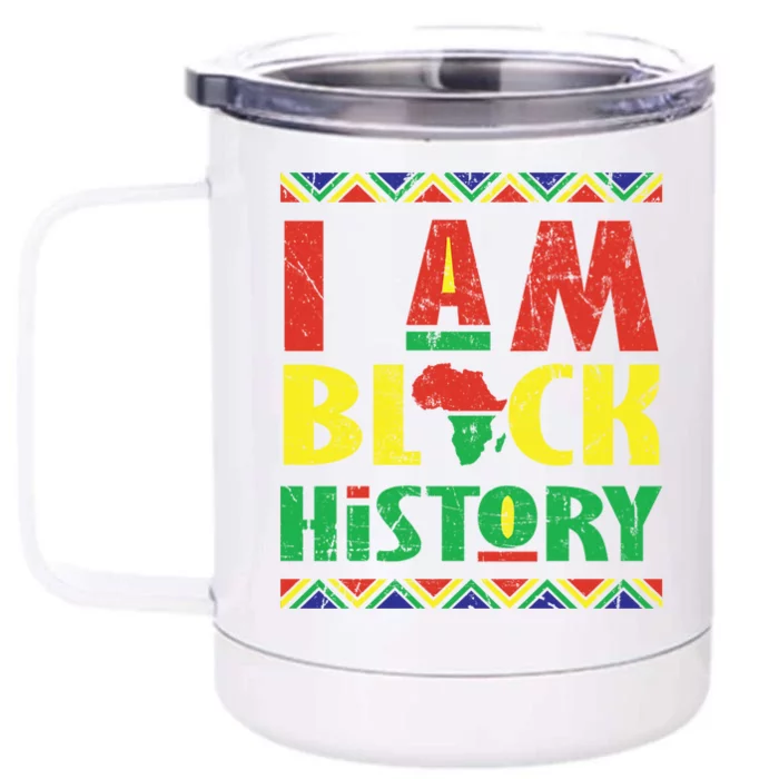 I Am Black History African American Pride Front & Back 12oz Stainless Steel Tumbler Cup