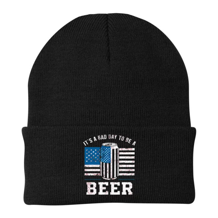 Its A B.A.D. .D.A.Y To Be A Beer Red Knit Cap Winter Beanie