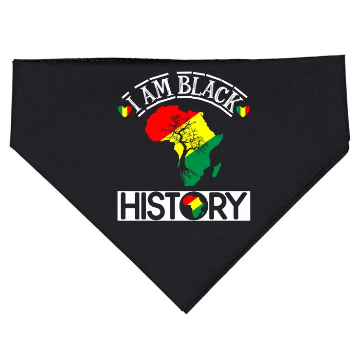 I Am Black History Month Gift USA-Made Doggie Bandana