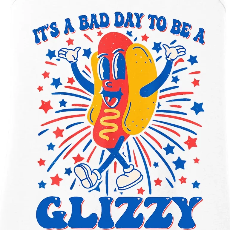 It’S A Bad Day To Be A Glizzy 4th Of July Hotdog Ladies Essential Tank